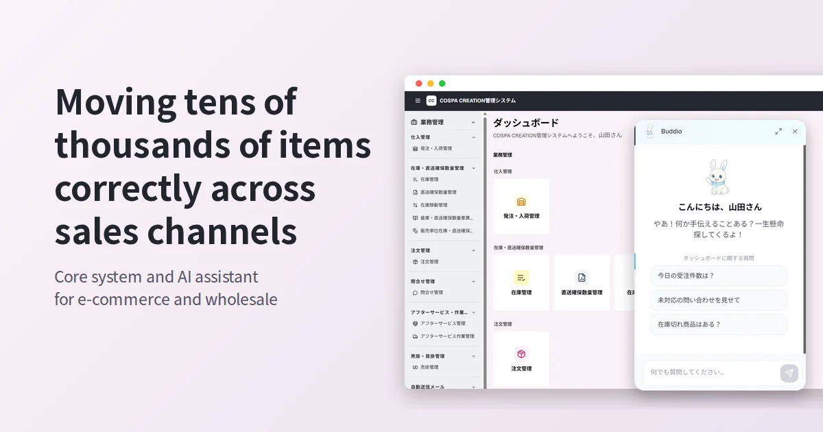 A Core Business System and the Buddio AI Assistant for a Furniture and Interior Wholesaler