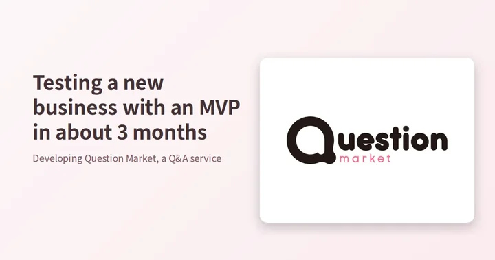 Question Market, a Q&A service whose MVP was developed in about three months